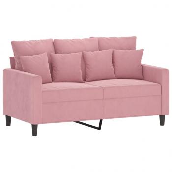 2-Sitzer-Sofa Rosa 120 cm Samt