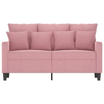 2-Sitzer-Sofa Rosa 120 cm Samt