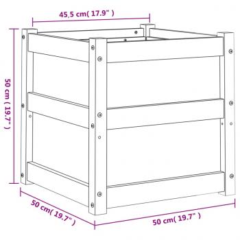 Pflanzkübel 2 Stk. Weiß Massivholz Kiefer