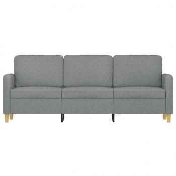 3-Sitzer-Sofa Hellgrau 180 cm Stoff