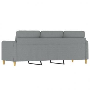 3-Sitzer-Sofa Hellgrau 180 cm Stoff