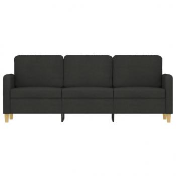 3-Sitzer-Sofa Schwarz 180 cm Stoff