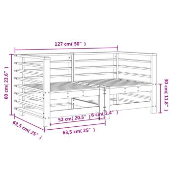 Garten-Ecksofas 2 Stk. Honigbraun Massivholz Kiefer