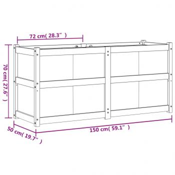 Pflanzkübel 150x50x70 cm Massivholz Douglasie