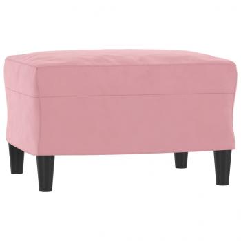 Sessel mit Hocker Rosa 60 cm Samt