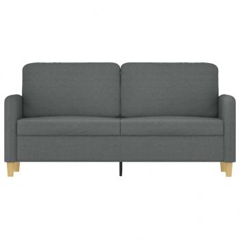 2-Sitzer-Sofa Dunkelgrau 140 cm Stoff