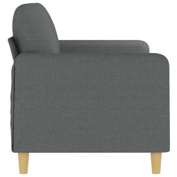 2-Sitzer-Sofa Dunkelgrau 140 cm Stoff