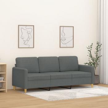 ARDEBO.de - 3-Sitzer-Sofa Dunkelgrau 180 cm Stoff