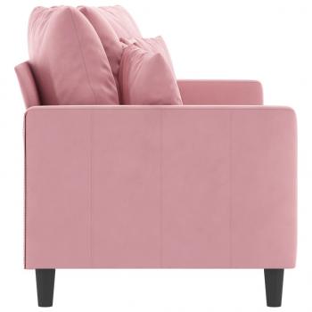 2-Sitzer-Sofa Rosa 140 cm Samt