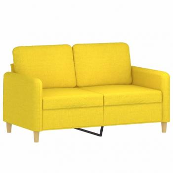 2-Sitzer-Sofa Hellgelb 120 cm Stoff