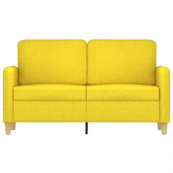 2-Sitzer-Sofa Hellgelb 120 cm Stoff