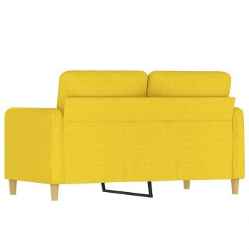 2-Sitzer-Sofa Hellgelb 120 cm Stoff