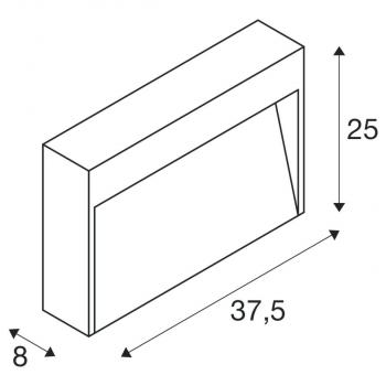 SLV CONCRETO L Wandaufbauleuchte, 12W, 570lm, 3000K, IP65, grau (1006405)