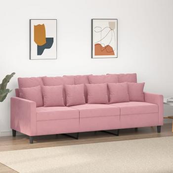 ARDEBO.de - 3-Sitzer-Sofa Rosa 180 cm Samt