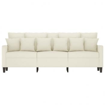 3-Sitzer-Sofa Creme 180 cm Samt