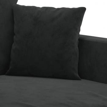 2-Sitzer-Sofa Schwarz 140 cm Samt