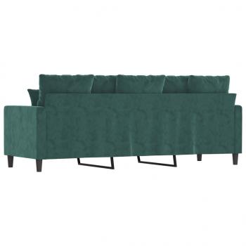 3-Sitzer-Sofa Dunkelgrün 180 cm Samt