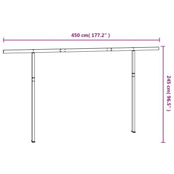 Stützen für Markisen Anthrazit 450x245 cm Eisen