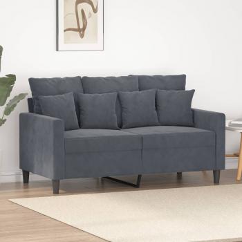 ARDEBO.de - 2-Sitzer-Sofa Dunkelgrau 120 cm Samt