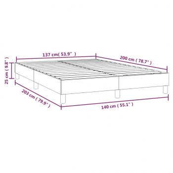 Bettgestell Grau 140x200 cm Kunstleder