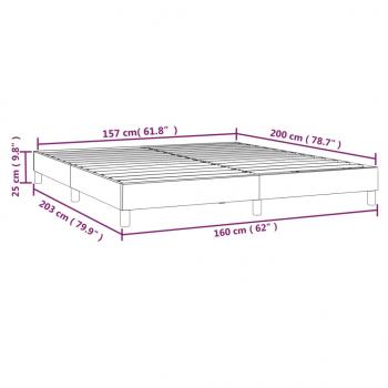 Bettgestell Cappuccino-Braun 160x200 cm Kunstleder