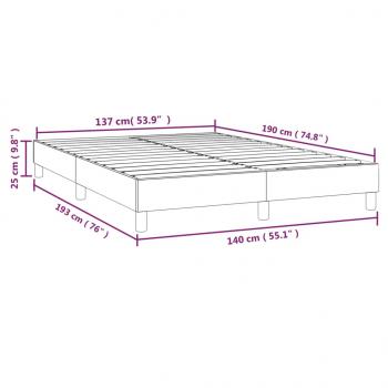 Bettgestell Cappuccino-Braun 140x190 cm Kunstleder