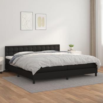 ARDEBO.de - Boxspringbett mit Matratze Schwarz 200x200 cm Kunstleder