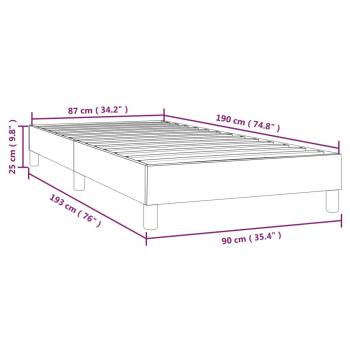 Bettgestell Cappuccino-Braun 90x190 cm Kunstleder