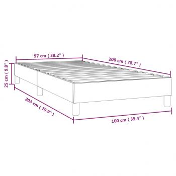 Bettgestell Cappuccino-Braun 100x200 cm Kunstleder