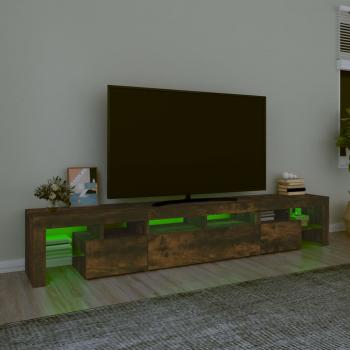 TV-Schrank mit LED-Leuchten Räuchereiche 230x36,5x40 cm