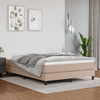 ARDEBO.de - Boxspringbett Matratze Cappuccino-Braun 140x200cm Kunstleder