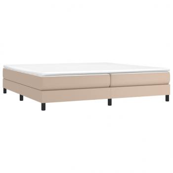 Boxspringbett Matratze Cappuccino-Braun 200x200cm Kunstleder