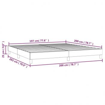 Bettgestell Cappuccino-Braun 200x200 cm Kunstleder