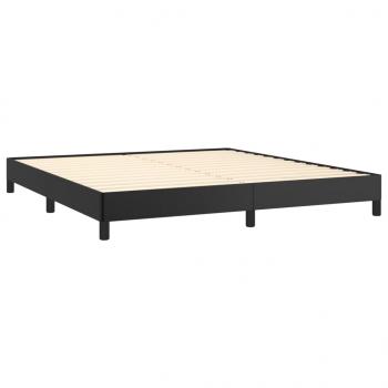 Boxspringbett mit Matratze Schwarz 180x200 cm Kunstleder