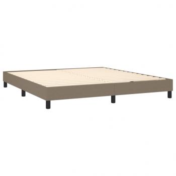 Boxspringbett mit Matratze Taupe 180x200 cm Stoff