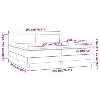 Boxspringbett mit Matratze Schwarz 200x200 cm Kunstleder