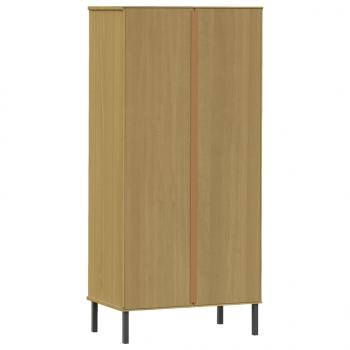 Bücherregal OSLO 2 Schubladen Braun 60x35x128,5 cm Massivholz