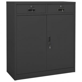 Büroschrank mit Pflanzkasten Anthrazit 90x40x125 cm Stahl