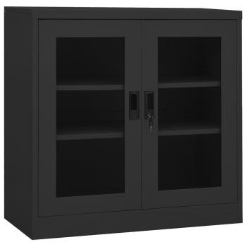 Büroschrank mit Pflanzkasten Anthrazit 90x40x113 cm Stahl