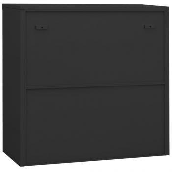 Büroschrank mit Pflanzkasten Anthrazit 90x40x113 cm Stahl