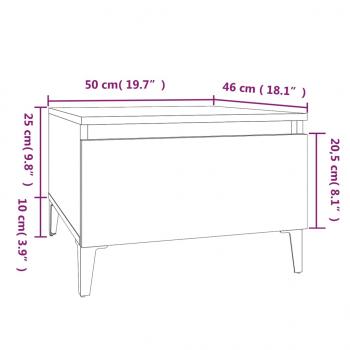 Beistelltische 2 Stk. Braun Eiche 50x46x35 cm Holzwerkstoff