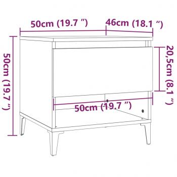 Beistelltische 2 Stk. Grau Sonoma 50x46x50 cm Holzwerkstoff