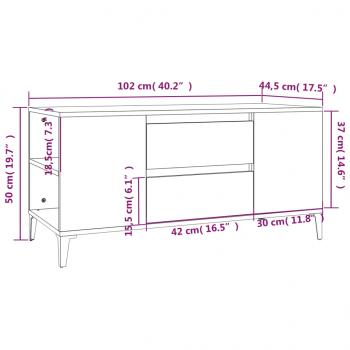 TV-Schrank Weiß 102x44,5x50 cm Holzwerkstoff