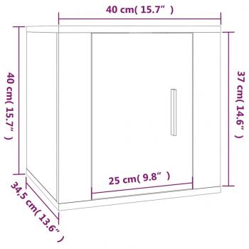 TV-Wandschrank Schwarz 40x34,5x40 cm