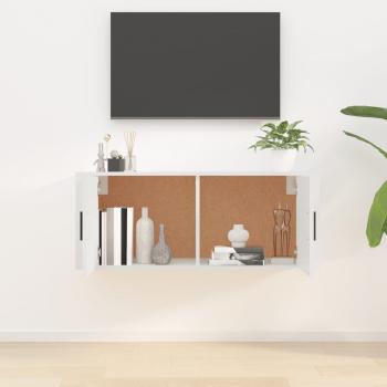 TV-Wandschrank Hochglanz-Weiß 100x34,5x40 cm