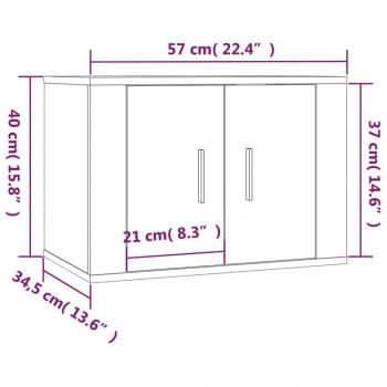 TV-Wandschrank Braun Eichen-Optik 57x34,5x40 cm