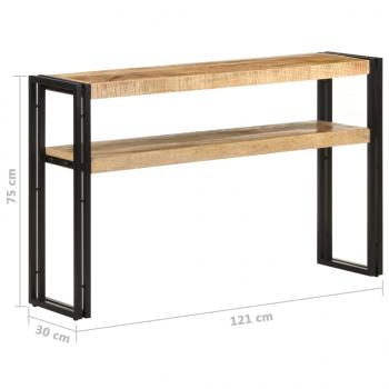 Konsolentisch 120x30x75 cm Raues Mangoholz