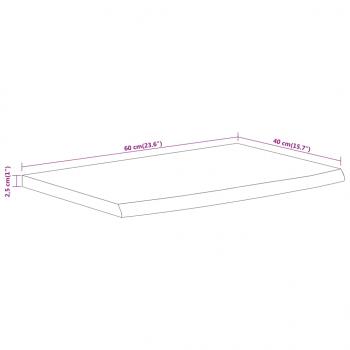 Wandregal 60x40x2,5 cm Rechteckig Massivholz Akazie Baumkante