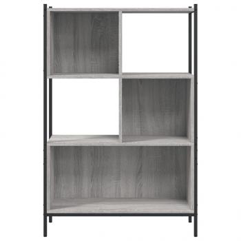 Bücherregal Grau Sonoma 72x28x109 cm Holzwerkstoff