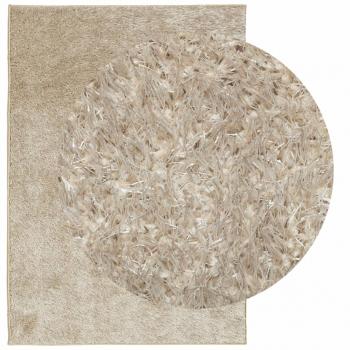 Teppich ISTAN Hochflor Glänzend Beige 120x170 cm